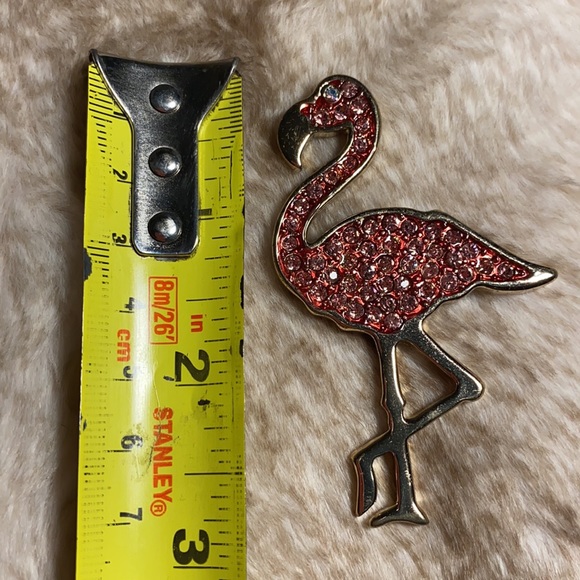 Pink Flamingo Crystal Brooch - Picture 10 of 10